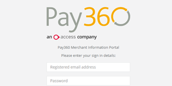 Pay360 Login Page